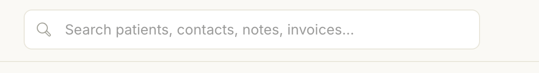 The global search bar in the prototype